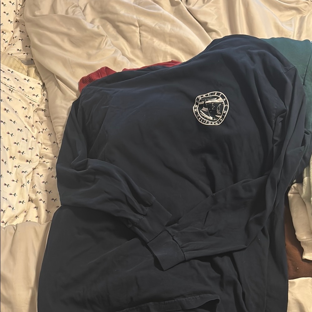 Black Long Sleeve Shirt with Logo